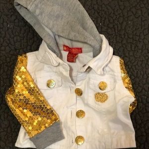 Apple Bottom Gold/White Jean Jacket